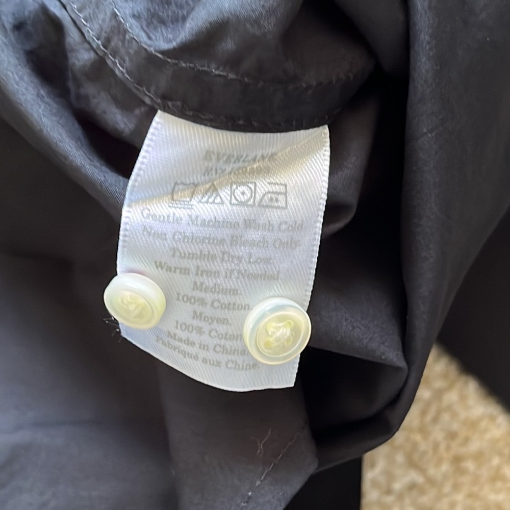 Everlane The Poplin button down shirt black size medium - Picture 5 of 8